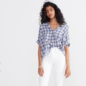 Madewell Courier Button Shirt Buffalo Check XS